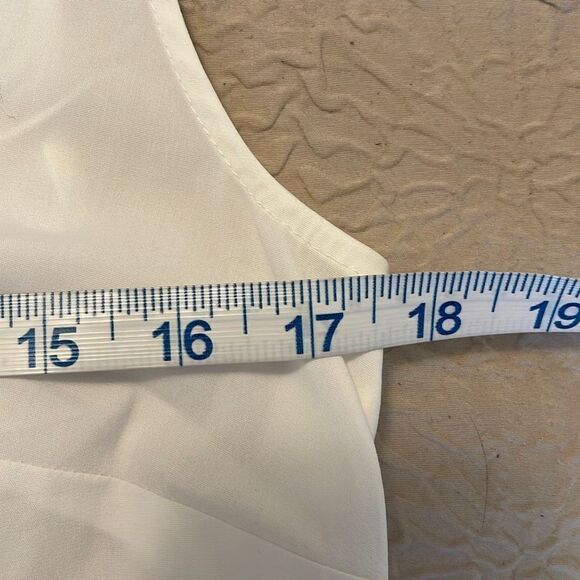 RSVP by TALBOTS Women White Poplin Blouse Ruffle Pineapple Embellished Small New - Picture 9 of 10